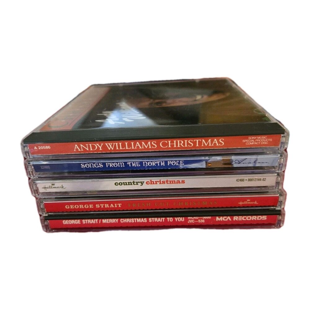 Christmas Music CD Lot Strait, Williams,Hallmark,Kids Sing Along.
